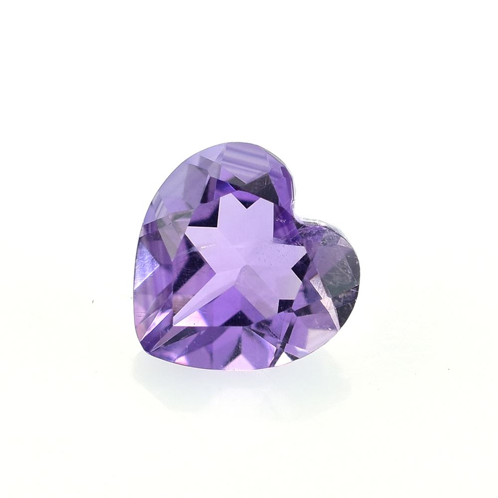 BRAZIL AMETHYST CUT HEART  (MEDIUM/CLEAN) 7 MM 1.15 Cts.