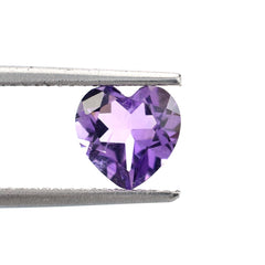 BRAZIL AMETHYST CUT HEART  (MEDIUM/CLEAN) 7 MM 1.15 Cts.