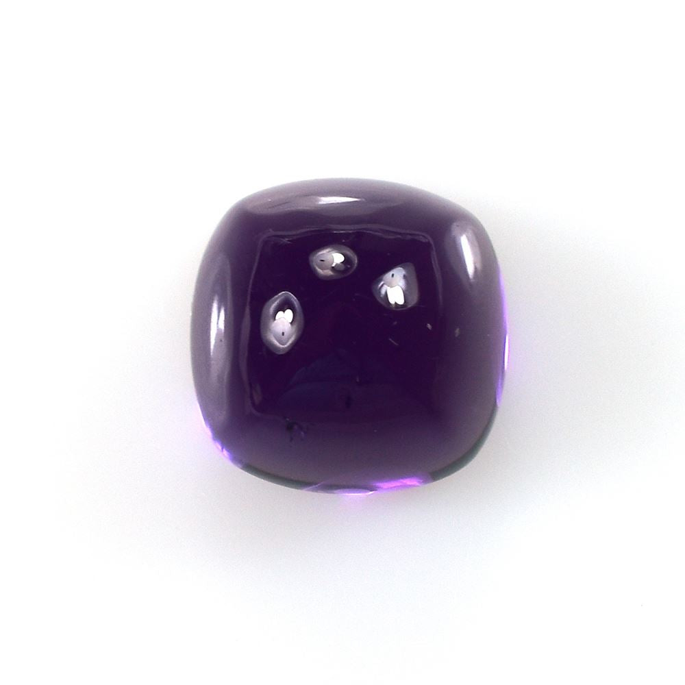 BRAZIL AMETHYST SUGARLOAF CAB CUSHION (DARK)(CLEAN) 9.00X9.00 MM 4.20 Cts.