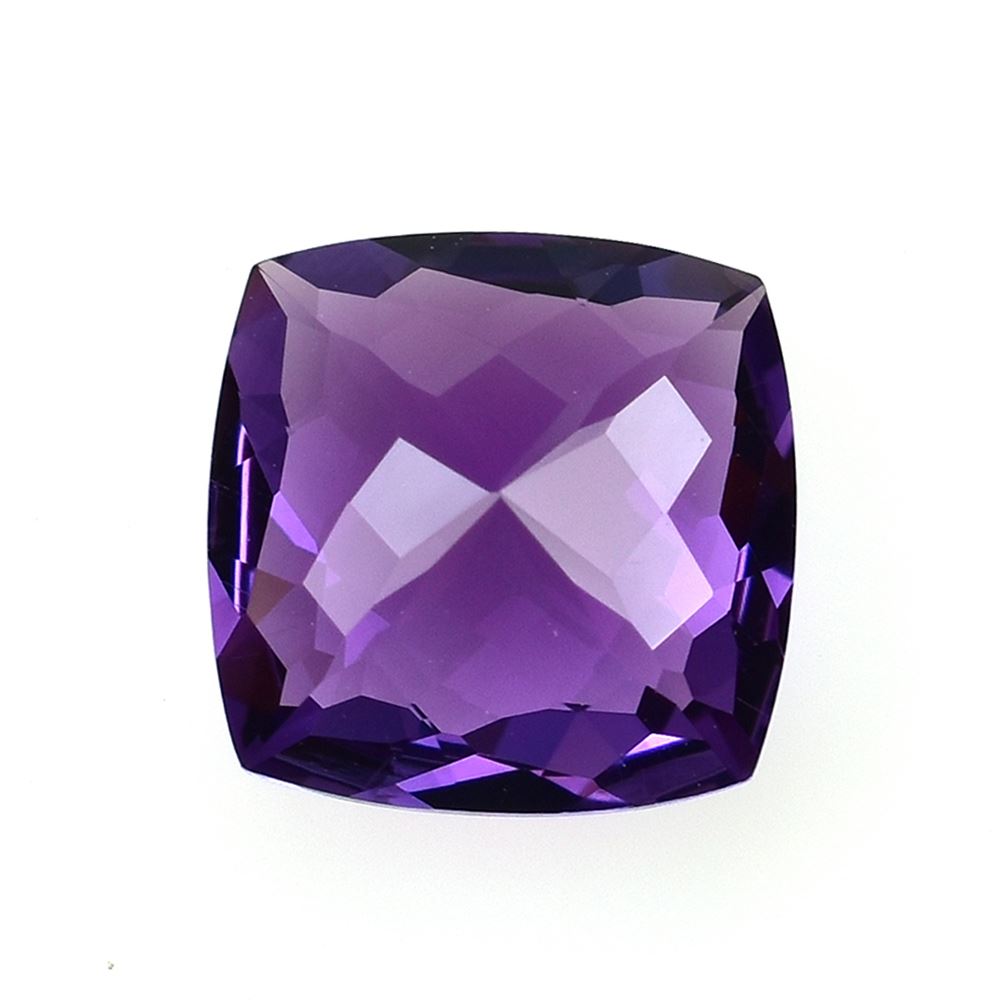 BRAZIL AMETHYST CUT ANTIOUE CUSHION (DARK)(CLEAN) 10.00X10.00 MM 3.45 Cts.