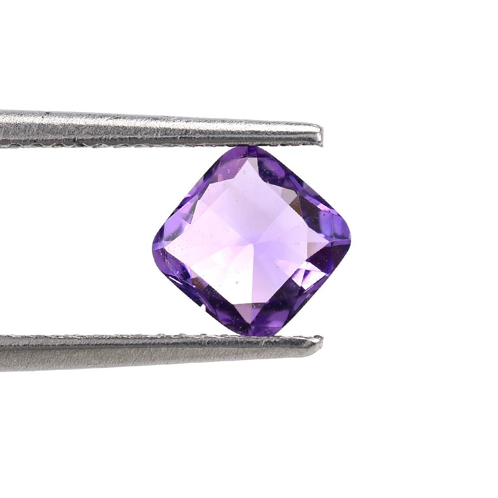 BRAZIL AMETHYST CUT CUSHION (MEDIUM)(CLEAN) 6.00X6.00 MM 0.91 Cts.