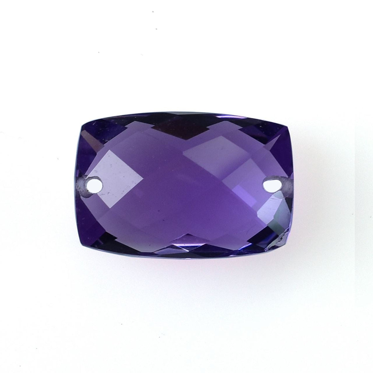 BRAZIL AMETHYST CHECKER CUT BRIOLETTE CUSHION (DARK)(CLEAN) 12.00X8.00 MM 3.42 Cts.