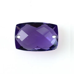 BRAZIL AMETHYST CHECKER CUT BRIOLETTE CUSHION (DARK)(CLEAN) 12.00X8.00 MM 3.42 Cts.