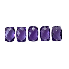 BRAZIL AMETHYST CHECKER CUT BRIOLETTE CUSHION (DARK)(CLEAN) 12.00X8.00 MM 3.42 Cts.