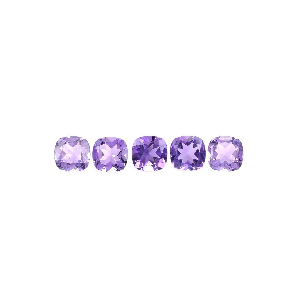 BRAZIL AMETHYST CUT CUSHION (MEDIUM)(CLEAN) 5.00X5.00 MM 0.49 Cts.