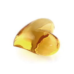 GOLDEN CITRINE SACRED HEARTS (DES#133) HALF DRILL 17X18MM 17.50 Cts.