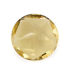 YELLOW CITRINE PENTAGON ROUND WITH STAR CUT BACK (DES#43) YELLOW 12MM 5.59 Cts.