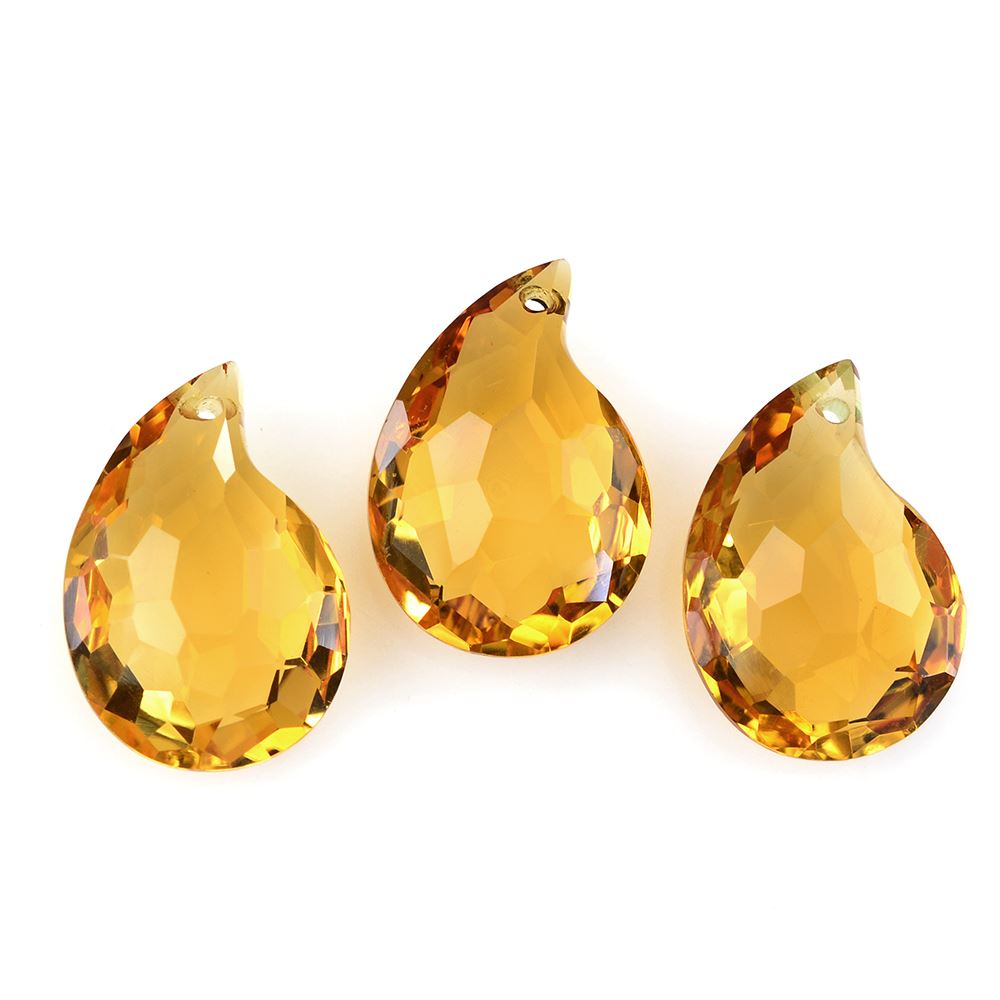 GOLDEN CITRINE BOTH SIDE TABLE CUT MANGO SHAPE (FULL DRILL) (DES#157) 20X14MM 11.43 Cts.