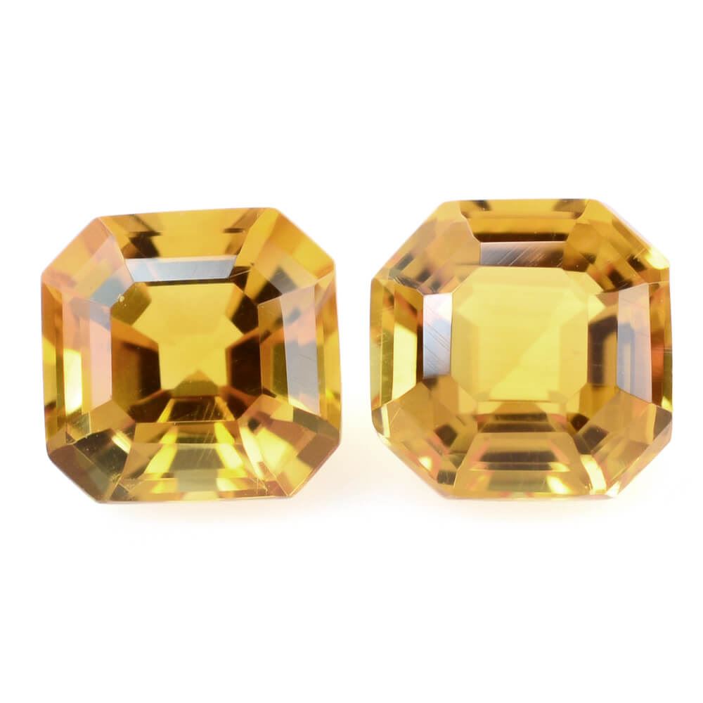 GOLDEN CITRINE (TOP) ASCHER CUT SQUARE - OCTAGON 5.50MM 0.81 Cts.