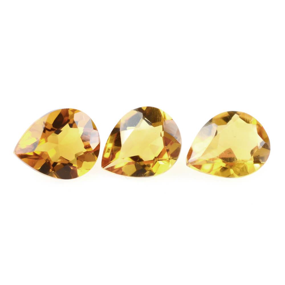 GOLDEN CITRINE CUT PEAR (TOP) 5X4MM 0.28 Cts.