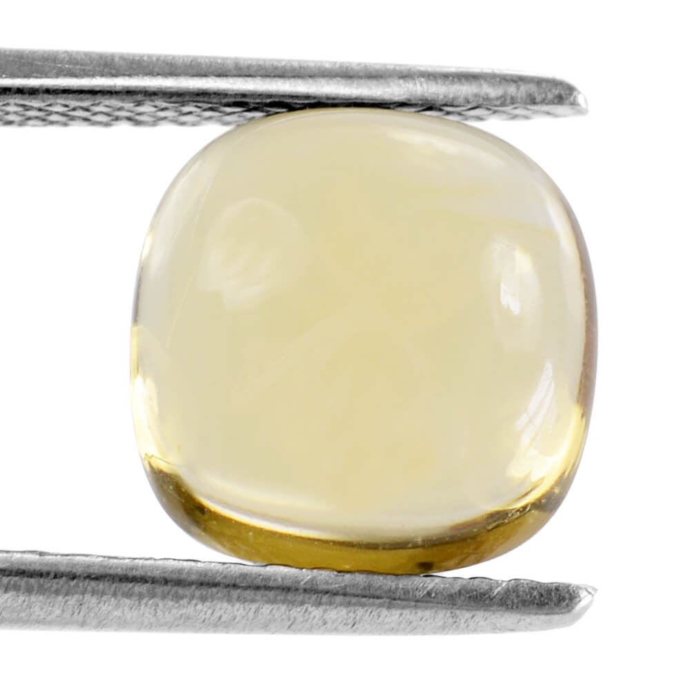 YELLOW CITRINE CUSHION CAB 9MM 3.25 Cts.