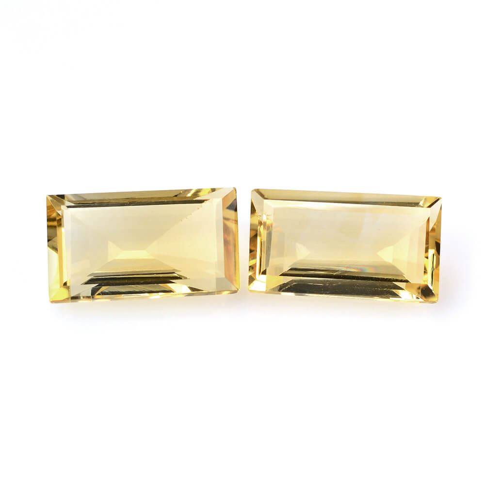 YELLOW CITRINE CUT BAGUETTE YELLOW 14X8MM 4.19 Cts.