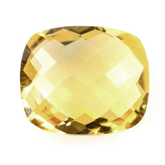 GOLDEN CITRINE GOLDEN BRIOLETTE CUSHION 14X12MM 7.08 Cts.