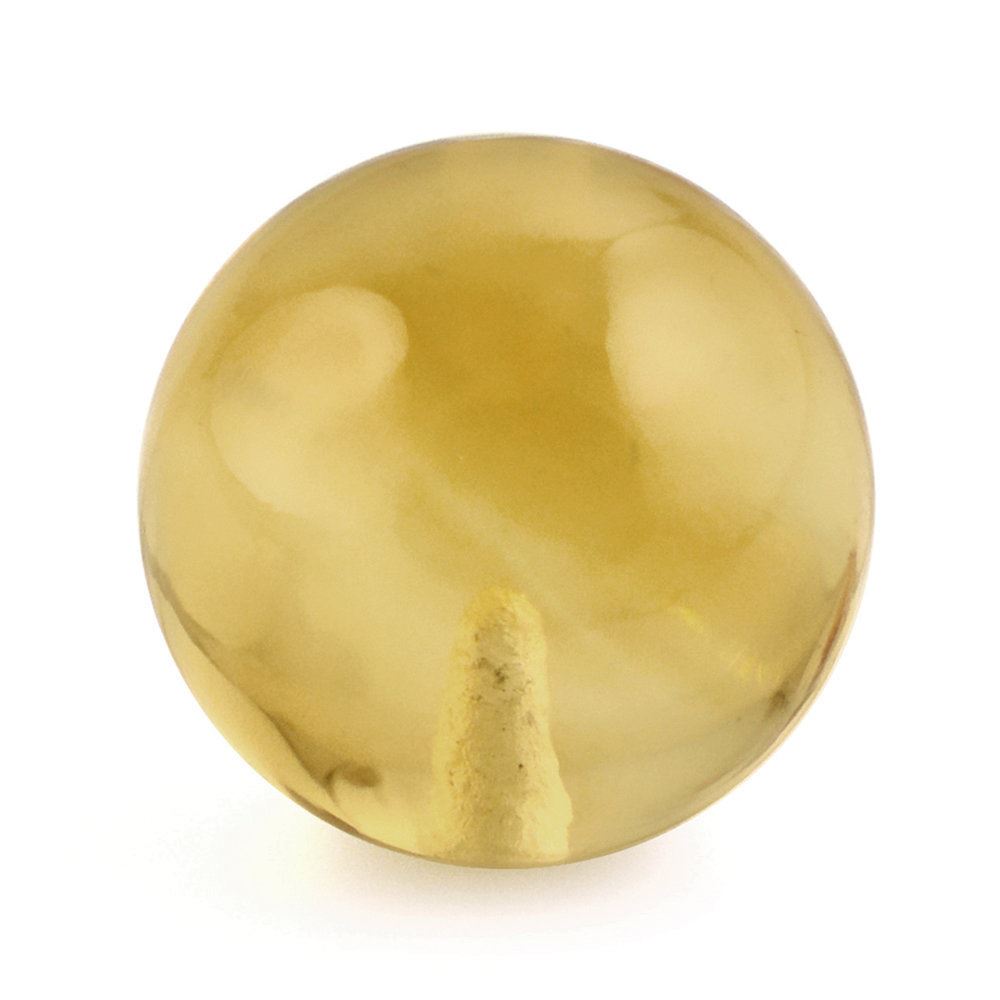 CITRINE GOLDEN PLAIN BALLS (HALF DRILL) 12MM 12.40 Cts.