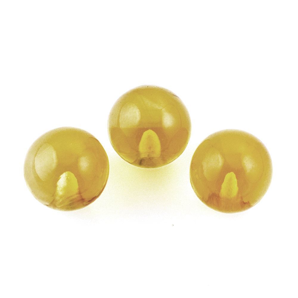 CITRINE GOLDEN PLAIN BALLS (HALF DRILL) 12MM 12.40 Cts.