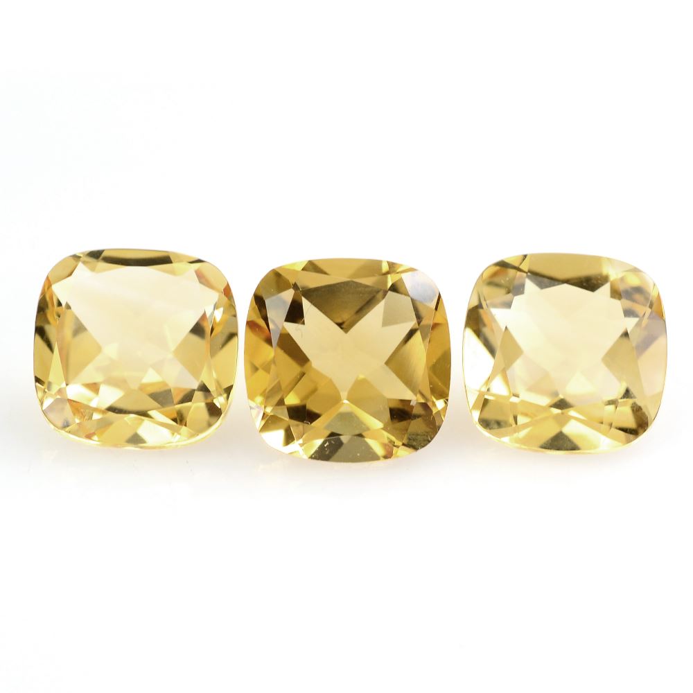 YELLOW CITRINE CUT CUSHION 8MM 1.93 Cts.