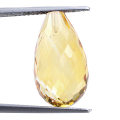 CITRINE GOLDEN FACETED DROPS (HALF DRILL 0.80MM) 18X10MM 12.05 Cts.