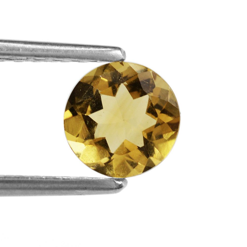 GOLDEN CITRINE CUT ROUND (C2) 7MM 1.12 Cts.