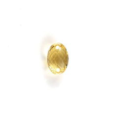 YELLOW CITRINE FACETED OVAL (FULL DRILL TWO) (C3) 12X8MM 5.20 Cts.
