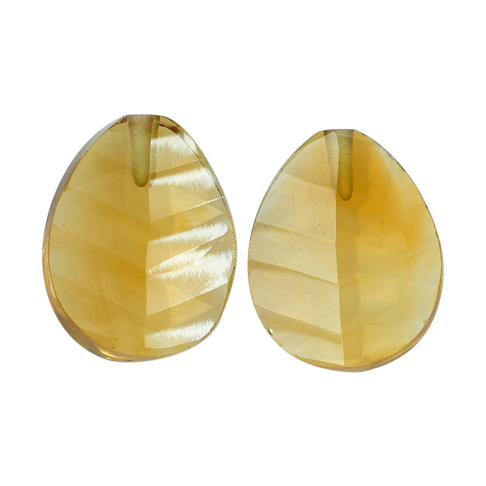 CITRINE (GOLDEN) CONCAVE LEAF (DES#65) (C-2) 11X9MM 2.36 Cts.