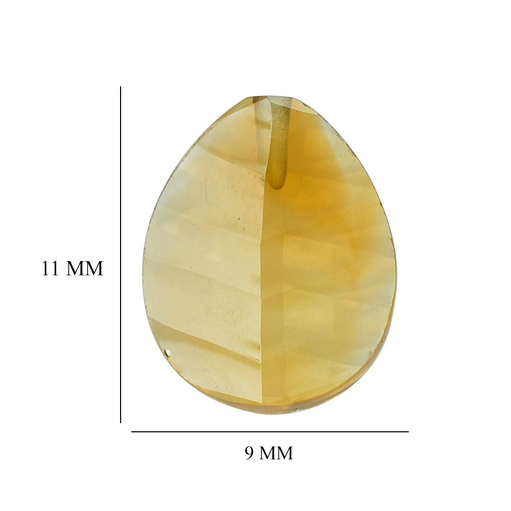 CITRINE (GOLDEN) CONCAVE LEAF (DES#65) (C-2) 11X9MM 2.36 Cts.