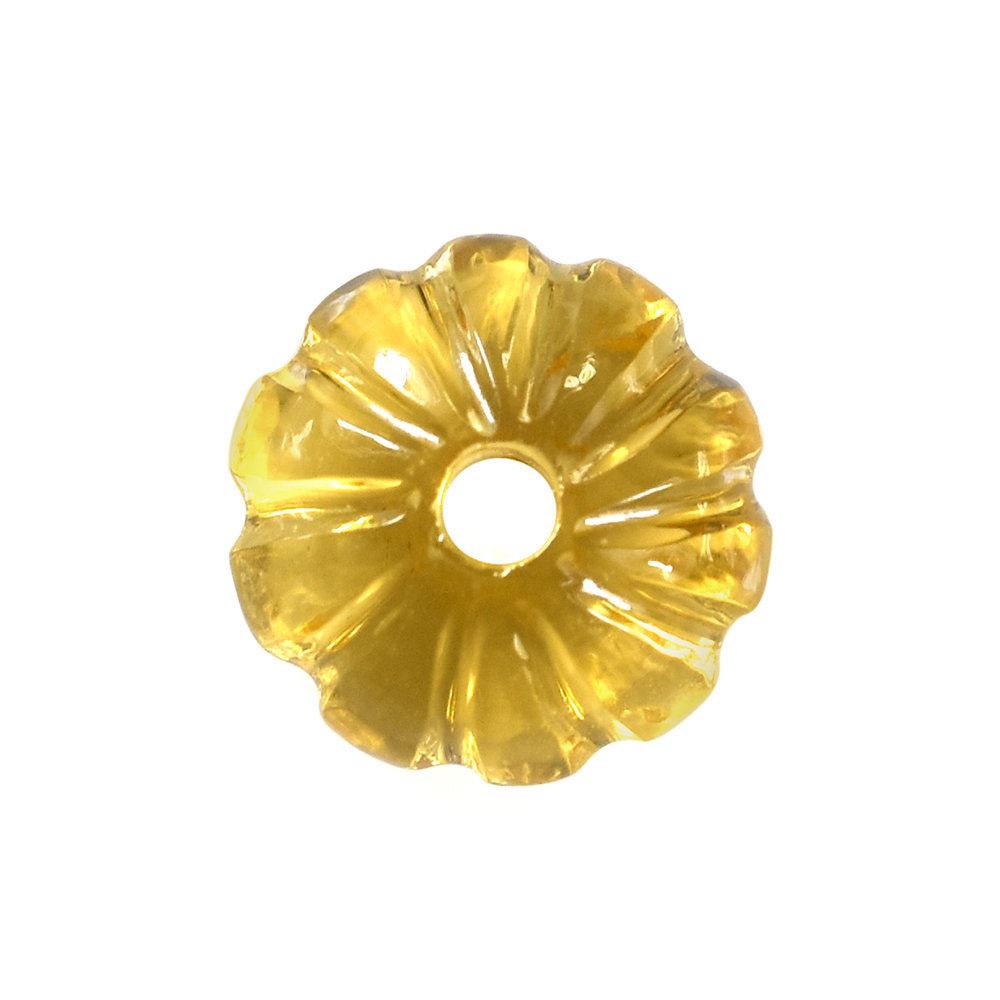 GOLDEN CITRINE MELON CARVED BALLS (FULL DRILL) (C-2) 10MM 4.80 Cts.