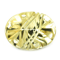 YELLOW CITRINE FLAT BUFFTOP SUPER BUBBLE OVAL (C-3) 20X15MM 15.00 Cts.