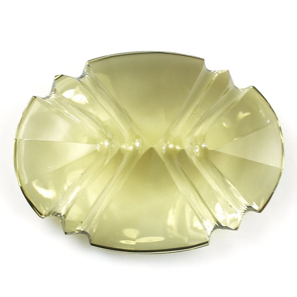 YELLOW CITRINE FLAT BUFFTOP X BACK OVAL (DES#113) 20X15MM (C-3) 13.35 Cts.