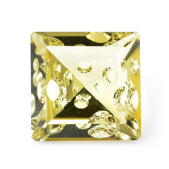 YELLOW CITRINE SUPER BUBBLE SQUARE OCTAGON (DES#118) (C-3) 12MM 6.90 Cts.