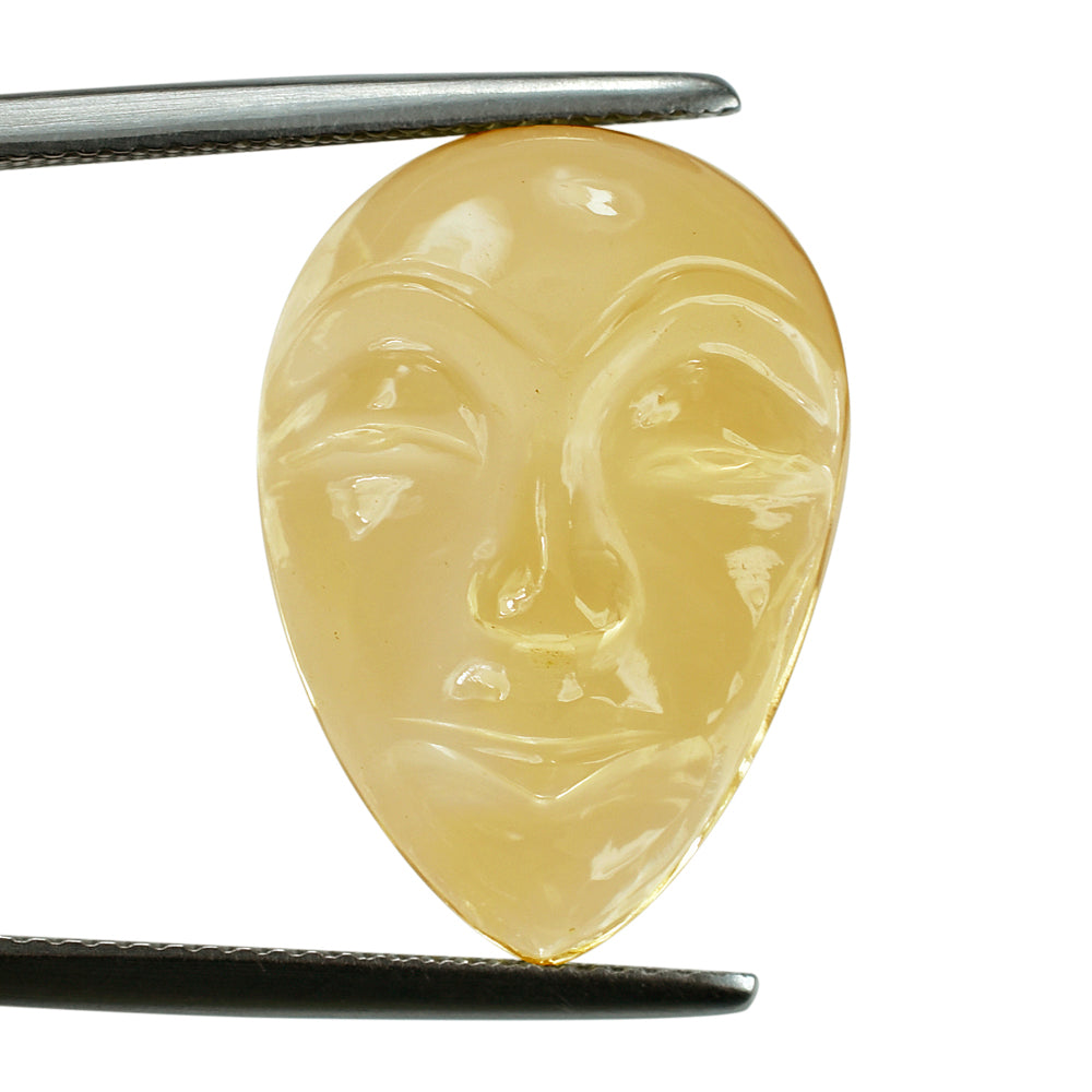 CITRINE (YELLOW) MASK (DES#157) (C-4) 21X15MM 13.58 Cts.