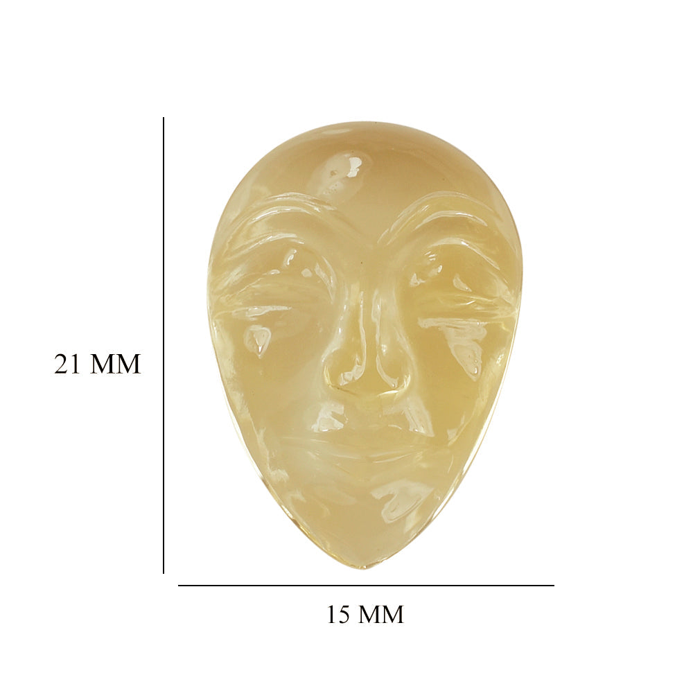 CITRINE (YELLOW) MASK (DES#157) (C-4) 21X15MM 13.58 Cts.