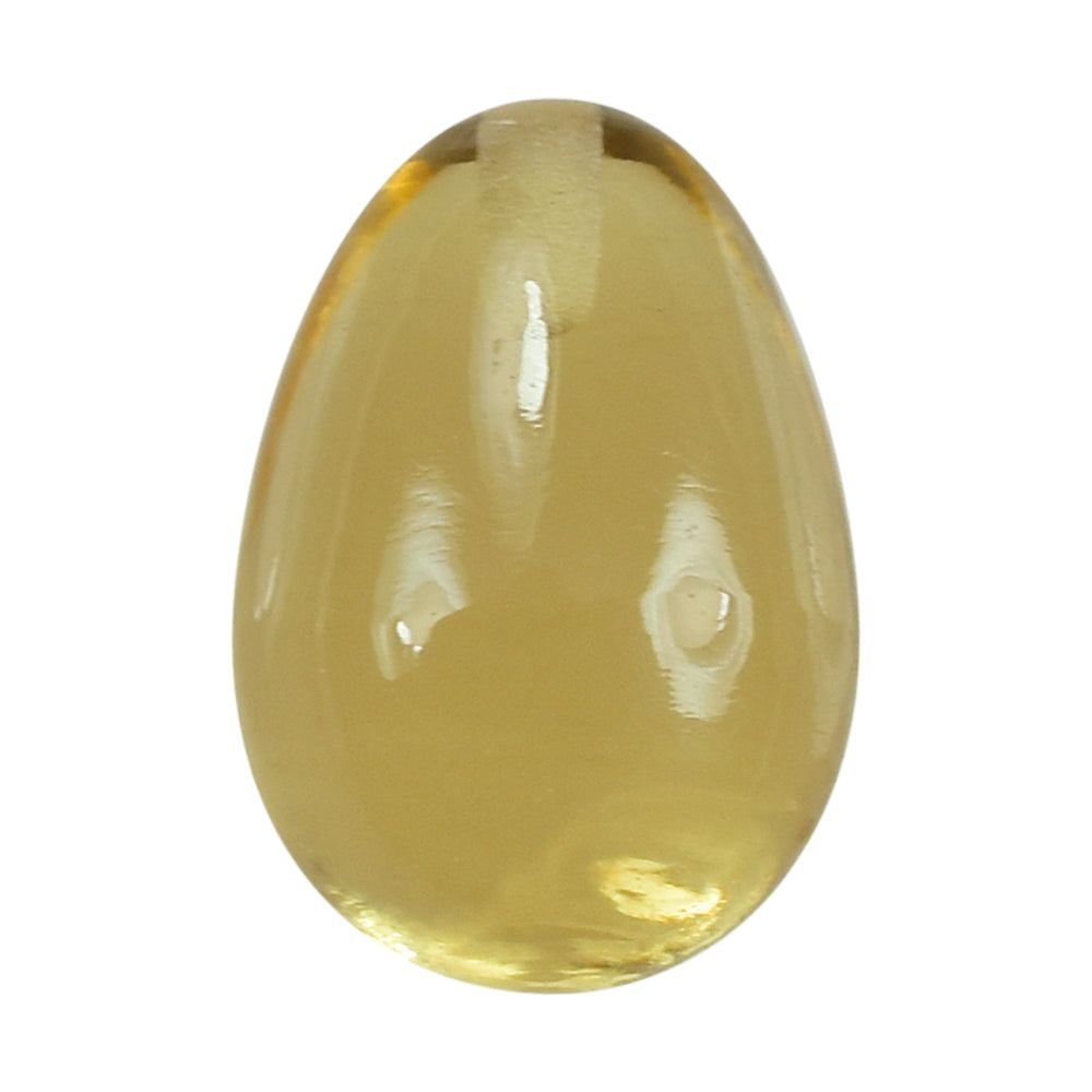 CITRINE (YELLOW) PLAIN EGG (DES#53) (HALF DRILL) (C-3) 9X6.50MM 2.55 Cts.