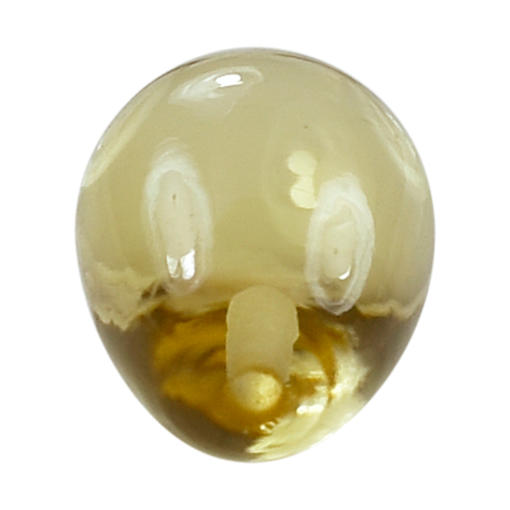 CITRINE (YELLOW) PLAIN EGG (DES#53) (HALF DRILL) (C-3) 9X6.50MM 2.55 Cts.