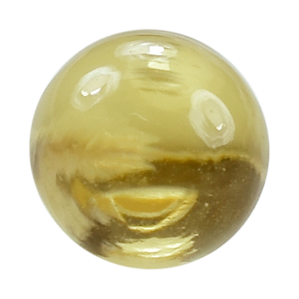 CITRINE (YELLOW) PLAIN EGG (DES#53) (HALF DRILL) (C-3) 9X6.50MM 2.55 Cts.