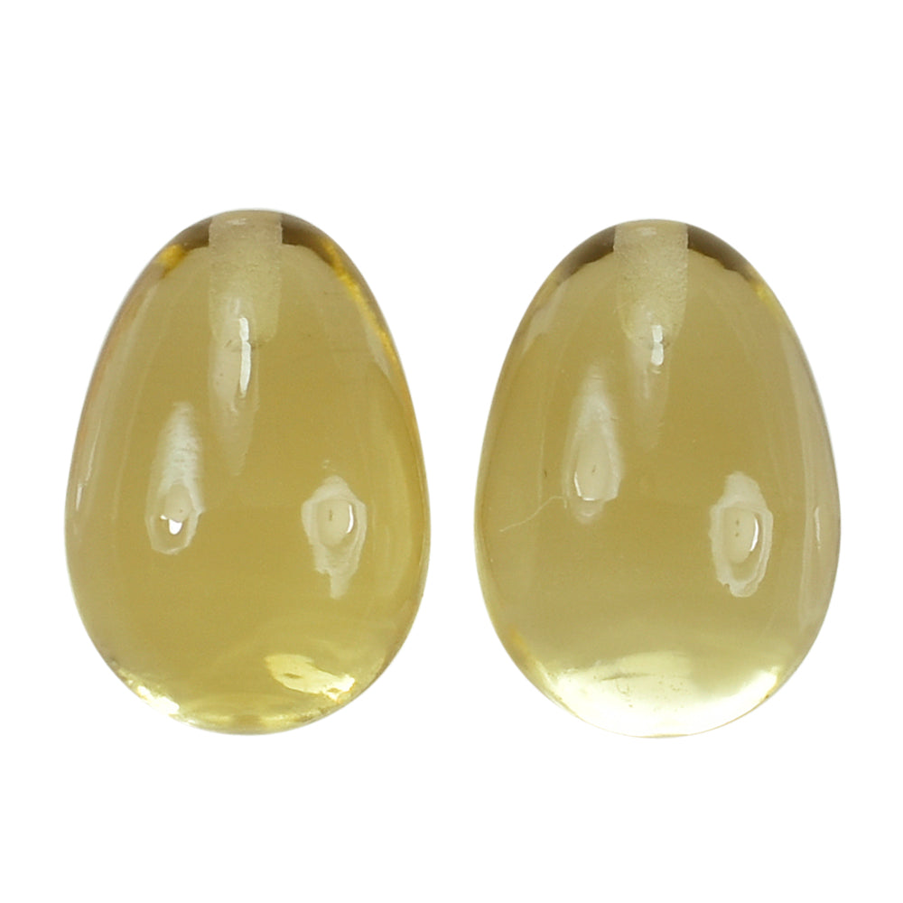 CITRINE (YELLOW) PLAIN EGG (DES#53) (HALF DRILL) (C-3) 9X6.50MM 2.55 Cts.