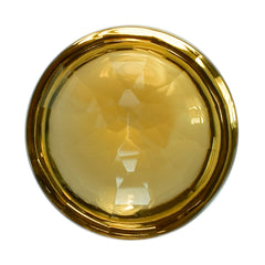 CITRINE (GOLDEN) CONCAVE STEP CUT BACK ROUND (DES#47) (C-2) 10MM 3.53 Cts.