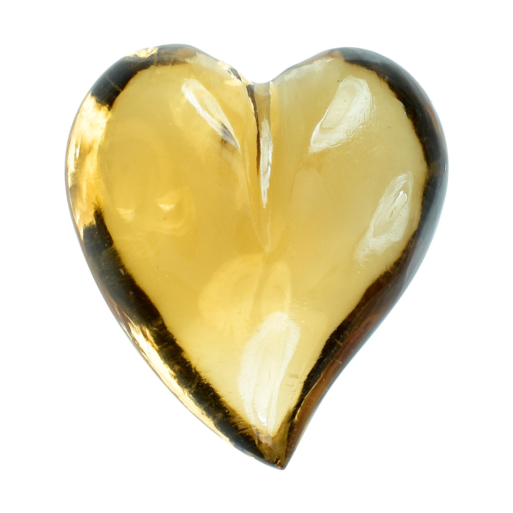 CITRINE (GOLDEN) SCARED HEARTS (DES#133) (HALF DRILL) (C-2) 17.50X16MM 17.31 Cts.