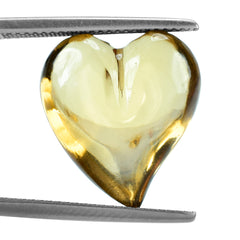 CITRINE (GOLDEN) SCARED HEARTS (DES#133) (HALF DRILL) (C-2) 17.50X16MM 17.31 Cts.