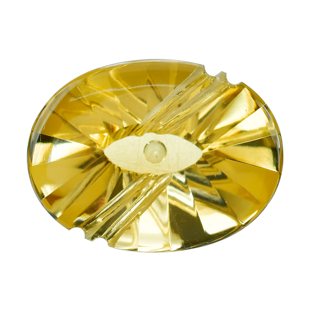 CITRINE (GOLDEN) FLAT BUFFTOP EVIL EYE OVAL (DES#112) (C-2) 20X15MM 15.23 Cts.