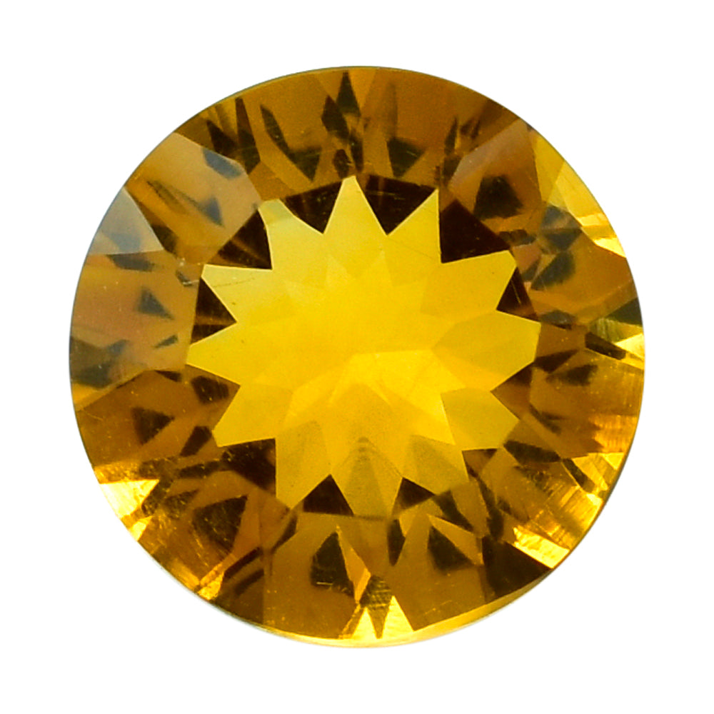 CITRINE (GOLDEN) CONCAVE CUT ROUND (DES#45) SUPER EXTRA) 6.50MM 0.9 Cts.