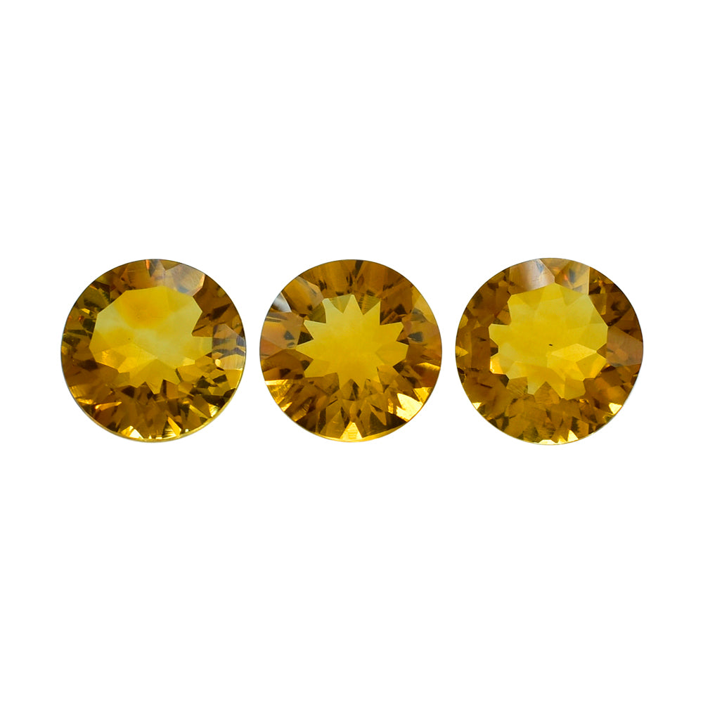 CITRINE (GOLDEN) CONCAVE CUT ROUND (DES#45) SUPER EXTRA) 6.50MM 0.9 Cts.