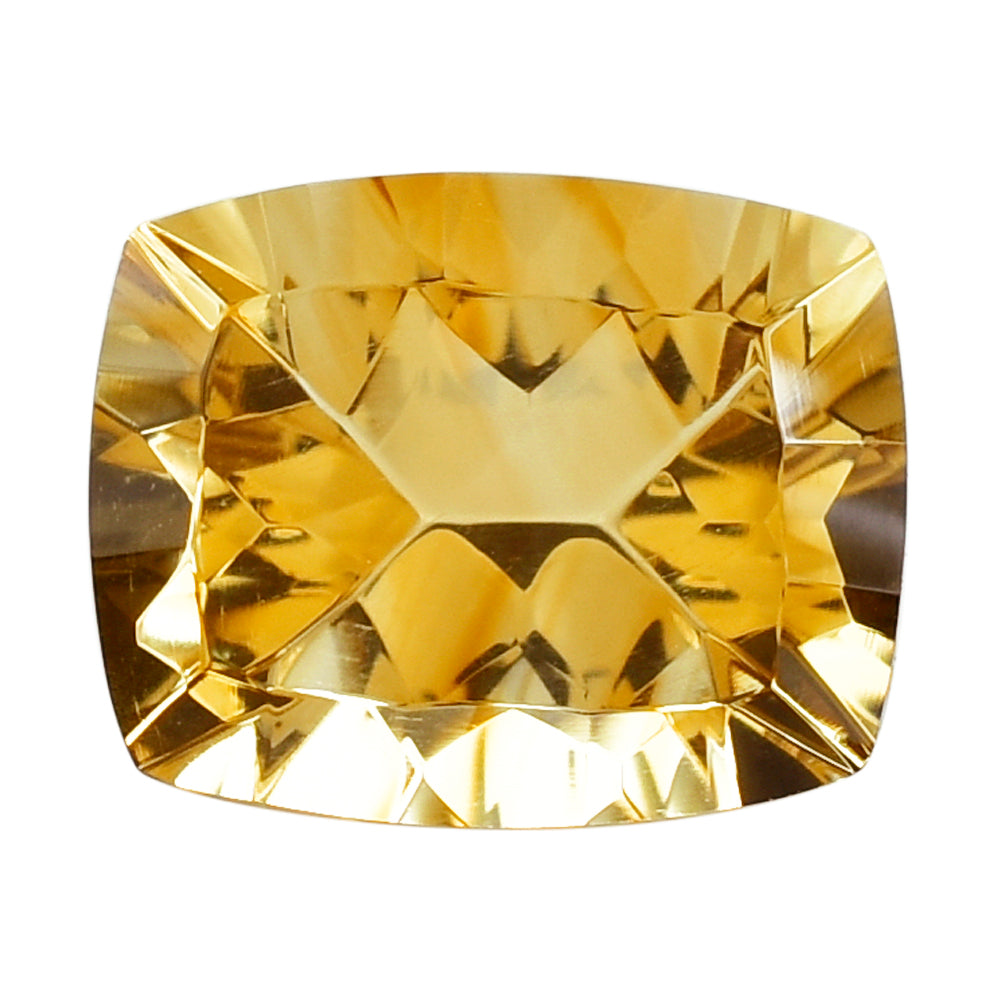 CITRINE (GOLDEN) CONCAVE CUT CUSHION (DES#71) (C-2) 10X8MM 2.70 Cts.