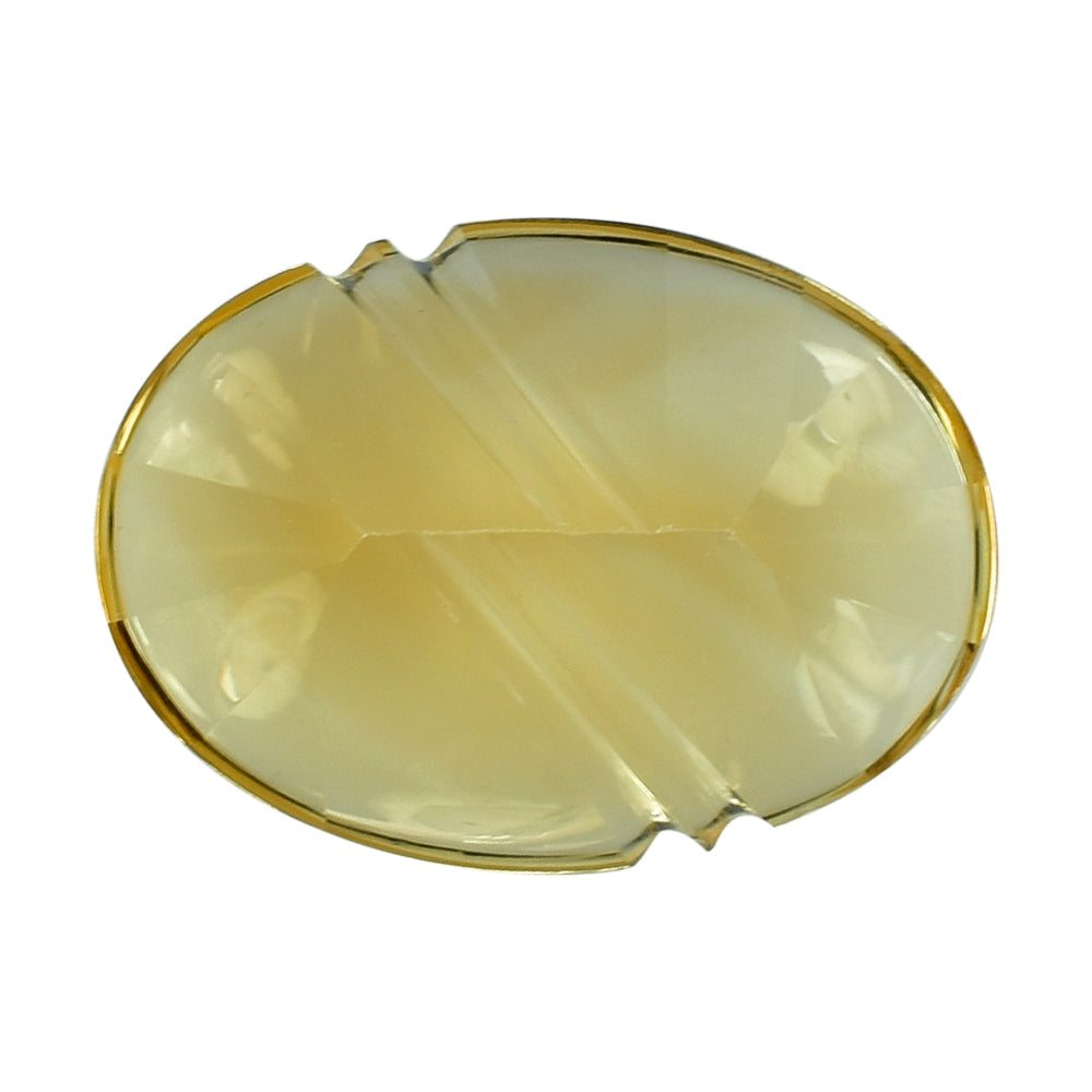 CITRINE (GOLDEN) FLAT BUFFTOP LIGHTENING OVAL (C-2) 18X13MM 8.31 Cts.