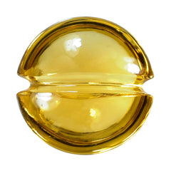 CITRINE (GOLDEN) LENTIL ROUND WITH CARVED BELT (DES#25) (C-2) 12MM 4.88 Cts.