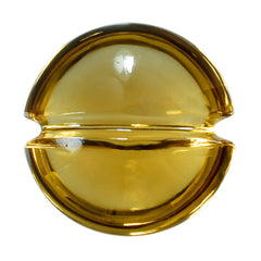 CITRINE (GOLDEN) LENTIL ROUND WITH CARVED BELT (DES#25) (C-2) 12MM 4.88 Cts.