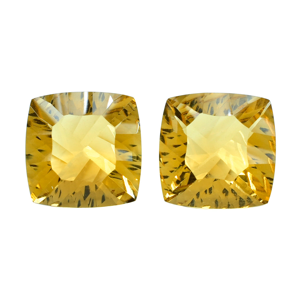 CITRINE (GOLDEN) LONG STEP CONCAVE CUT TRILLION (DES#88) (C-2) 12MM 6.35 Cts.