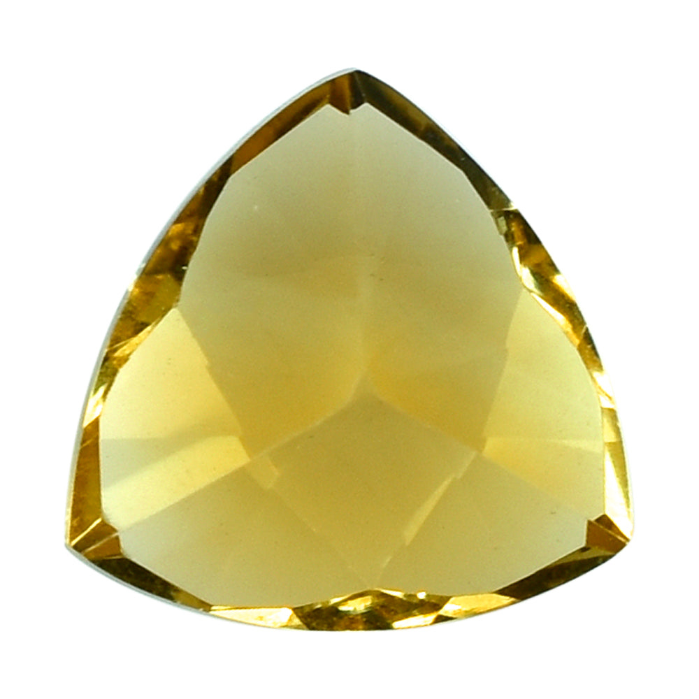 CITRINE (GOLDEN) TRIANGLE TOP DIAMOND CUT BACK TRILLION (DES#90) (C-2) 10MM 3 Cts.