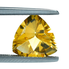 CITRINE (GOLDEN) TRIANGLE TOP DIAMOND CUT BACK TRILLION (DES#90) (C-2) 10MM 3 Cts.