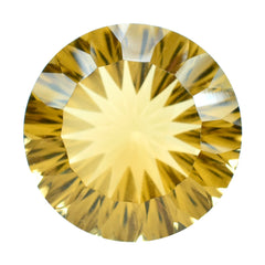 CITRINE (GOLDEN) CONCAVE CUT ROUND (DES#46) (C-2) 15MM 11.05 Cts.