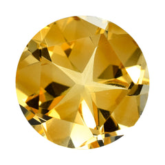 CITRINE (GOLDEN) PENTAGON ROUND WITH STAR CUT BACK (DES#44) C-2 15MM 10.78 Cts.